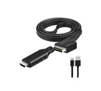 Convertitore da PS2 a HDMI, 720p/1080p, audio nitido, video HD, cavo da 1 m, plug and play, nero