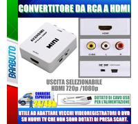 CONVERTITORE DA RCA (AUDIO VIDEO) A HDMI CON AUDIO STEREO
