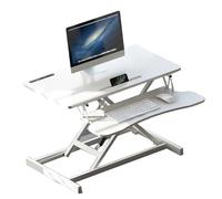 Convertitore da scrivania regolabile in altezza con vassoio per tastiera, interfaccia USB pieghevole per computer portatile, postazione di lavoro ergonomica per casa, ufficio e lavoro remoto