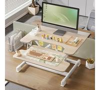 Convertitore da scrivania regolabile in altezza - Supporto ergonomico da scrivania con vassoio profondo per tastiera per ufficio, studio e camera da letto