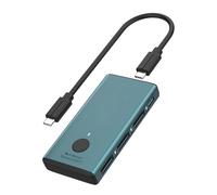 Convertitore da USB C a Triple DP, adattatore 4K 60Hz da tipo C a DisplayPort con schermo acceso/spento e PD esteso a 3 monitor, hub MST multi-monitor per MacBook Pro/Air, Surface, Dell (4 in 1)