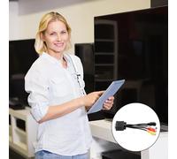 Convertitore da VGA a S-Video, cavo convertitore AV con ingresso D-Sub VGA e connettore S-Video, supporto per schede grafiche per laptop e desktop.