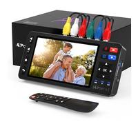 Convertitore da VHS a digitale Portta VD22P con schermo HD da 5", registratore video, conversione in MP4, compatibile con VHS, Hi8, Mini DV, console di gioco (richiede lettore VHS/DVD/videocamera)