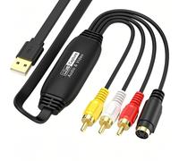 Convertitore da VHS a USB per l'acquisizione video, dispositivo di digitalizzazione VHS, scheda di acquisizione audio video, convertitore da