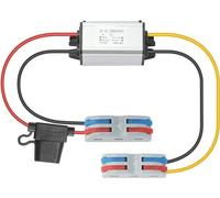 Convertitore DC-DC da 8-32V a 5V 5A, Convertitore di tensione da 12/24V a 5V 25W MAX, Buck del convertitore con fusibile impermeabile e barra di serratura, Regolatore di tensione verso il basso