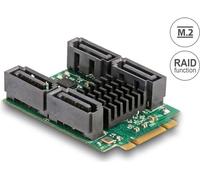Convertitore Delock da connettore M.2 Key B+M a 4 connettori SATA con RAID e HyperDuo