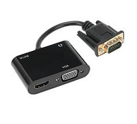 Convertitore di Alimentazione 3 in 1, Adattatore HDMI, Adattatore da VGA a HDMI, con Giochi Audio per Proiettore TV Home Classroom