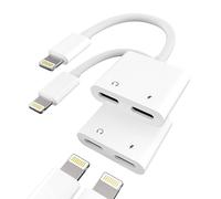 Convertitore di auricolari da Lightning a jack per cuffie splitter (2 pacchetti) 2 in 1 certifica MFi ricarica rapida adattatore audio AUX cavo per Apple iPhone 14 14 Plus 13 Pro Max 12 11 XS Max per