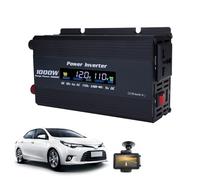 Convertitore di auto in bocca di uscita, con adattatore per caricabatterie display a LED convertitore di spina per auto, 1000 W/2000 W Car Power Station retrattile, adattatore per caricatore di via