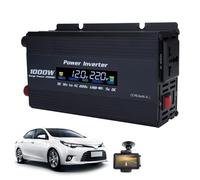Convertitore di auto in bocca di uscita, con adattatore per caricabatterie display a LED convertitore di spina per auto, 1000 W/2000 W Car Power Station retrattile, adattatore per caricatore di via