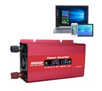 Convertitore di auto in bocca di uscita, con adattatore per caricabatterie display a LED convertitore di spina per auto, 1000 W/2000 W Car Power Station retrattile, adattatore per caricatore di via