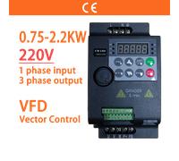 Convertitore di frequenza variabile Mini VFD economico 220V 0,75KW/1,5KW/2,2KW 1HP/2HP/3HP per inverter di controllo della velocità del motore 0.75KW