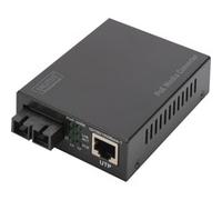 Digitus DN-82150 convertitore multimediale di rete 1000 Mbit/s 850 nm Modalità multipla Nero, RJ45/SC - 850nm - Gigabit - PoE+, Multimode