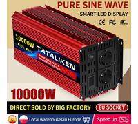 Convertitore di potenza a onda sinusoidale pura da 10000 W CC da 12 V a CA 220 V/230 V Convertitore Display a LED e presa UE