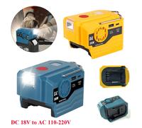 Convertitore di potenza da 200 W per batteria Makita&Dewalt 18 V Alimentatore portatile CA 220 V con presa CA, porte USB e tipo C e luce LED
