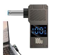 Convertitore di presa jack a barilotto CC da tipo C a femmina, convertitore di caricabatterie USB C al trasportatore del laptop,Connettore di ricarica DC da tipo C maschio a maschio - PD 100W Digi