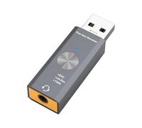 Convertitore di riduzione del rumore da USB a 3,5 mm | Schede audio esterne, adattatore audio - per streaming live Voice Over Riunioni Registrazione a casa Produzione musicale Game Studio Podcast