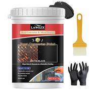 Convertitore di Ruggine con Primer 1000 ml, Vernice Antiruggine 3-in-1 Nera per Metalli - Rimuovi & Converti Ruggine e Rivestimento Antiruggine a Lunga Durata, Vernice Preventiva con Ruggine per Auto