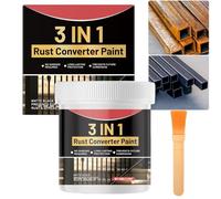Convertitore di ruggine e primer per metallo 3 in 1, blocca la ruggine, vernice protettiva nera antiruggine, rivestimento antiruggine resistente al calore e di lunga durata, funziona come fondo (1pcs)