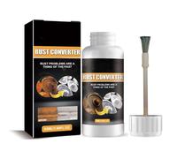 Convertitore di ruggine per auto con primer - bianco, rimozione della ruggine per auto, rimozione della ruggine, antiruggine Iron Powder Remover, convertitore di ruggine con pennello 2 in 1, primer