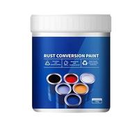 Convertitore di ruggine, vernice convertitore di ruggine resistente alle intemperie per metallo, vernice metallizzata a base d'acqua, trasforma la ruggine in ricondizionamento della vernice (Blu)