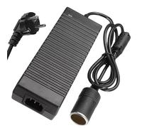 Convertitore di tensione da 220 V a 12 V: 180 W/15 A Adattatore di alimentazione per auto, inverter, ventola integrata con adattatore per presa accendisigari, frigorifero per auto (180 pezzi)