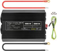 Convertitore di tensione nero Goobay da 1000 W converte da 12 V CC a 230 V CA (58890) NEW