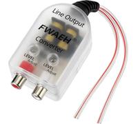 Convertitore di uscita CP Line, adattatore da alto a basso livello, convertitore da altoparlante a RCA, convertitore audio per auto, prodotto premium, viene fornito con istruzioni e assistenza