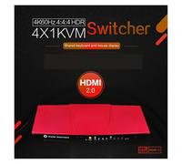 Convertitore Digitale, Switch KVM 2.0 HDR Hub USB 4 porte in 1 out Switcher Splitter Box for la condivisione di tastiera mouse e monitor