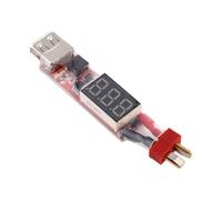 Convertitore display per caricabatterie al litio T, per batteria al litio da 63 x 17 x 11 mm, adatto per esterni nella calda estate, può alimentare una ventola USB (connettore a T)