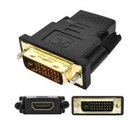 Convertitore DVI-I - Adattatore di interfaccia multimediale ad alta definizione | Convertitore placcato oro 1080P plug and play per TV, PC, monitor, computer e TV box connettore video fiabl