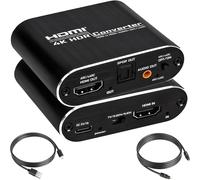 Convertitore estrattore audio HDMI ARC 4K60Hz e convertitore eARC supporta HDMI a SPDIF ottico + jack AUX da 3,5 mm stereo audio splitter con HDCP2.2 PCM DTS 5.1CH stereo per console portatili - 2"