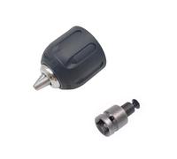 Convertitore for mandrino autoserrante preciso da 0,8-10 mm Adattatore for cambio rapido filettato 3/8"- 24UNF SDS-Plus Gambo 1/4" Esagonale (Color : Chuck and Adapter)
