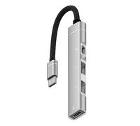 Convertitore Hub USB in lega di alluminio per dispositivi di tipo C Espandi la tua connettività con 2xUSB2.0 Porte 1xType C Port