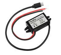 Convertitore impermeabile da 12 V/24 V a 5 V Adattatore di alimentazione modulo buck DC-DC USB-A femmina/tipo C/doppio connettore USB/cavo aperto