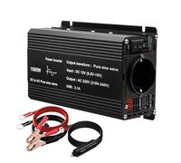 Convertitore Inverter Auto Da 1000 W/1500 W/2200 W/2600 W Convertitore Tensione A Onda Sinusoidale Pura Da CC 12 V/24 V A CA 220 V Presa UE(B 1500W peak)
