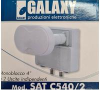 Convertitore LNB monoblocco due satelliti a 4° Due uscite indipendenti