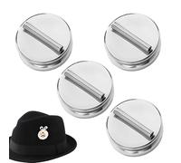 Convertitore magnetico per spilla da spilla, 4 pezzi, versatile inserto in metallo senza cuciture, retro in metallo come spilla, convertitore, per sciarpe, in tessuto, per tutti i giorni, feste