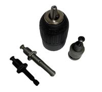 Convertitore mandrino for trapano a 3 griffe - Adattatore a cambio rapido 1/2"-20UNF for avvitatore a percussione esagonale SDS 1/4", 1 set