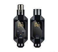 Convertitore microfono wireless, trasmettitore XLR e sistema ricevitore per microfoni dinamici, portata 80 m con ritardo di 15 ms, ricaricabile per performance dal vivo ed eventi (1 in 1)