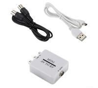 Convertitore modulatore AV a RF per video composito, uscita coassiale con supporto 67,25 MHz e 61,25 MHz e riproduzione per televisori VCR per registratori DVD