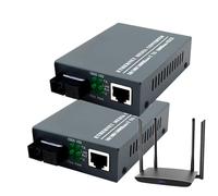 Convertitore multimediale - Adattatore in fibra monomodale Gigabit, modulo ricetrasmettitore LC ponte di rete con velocità di rilevamento automatico, alloggiamento compatto in metallo, trasferimento