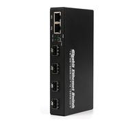 Convertitore multimediale Gigabit SFP da 4 SFP a 2 ricetrasmettitori RJ45 con spina UE
