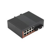 Convertitore multimediale industriale Gigabit 10/100/1000 Mbps monomodale 1/2 fibra a 1/2/4/8 porte RJ45 UPC/APC SC A/B/A+B 20 km(2 SC to 8 RJ45)