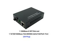 Convertitore multimediale PoE in fibra ottica Gigabit JHA-TECH da 10/100/1000Base-TX a 1000Base-FX con