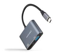 Convertitore nanocavo HDMI femmina a VGA femmina 15 cm grigio