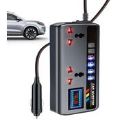 Convertitore per auto: adattatore portatile da 12 V a 24 V a 220 V CA, hub di ricarica USB 3 porte, protezione sicura da sovraccarico, unità compatta di alimentazione del veicolo | Per auto, camion