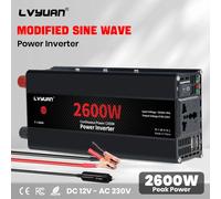 Convertitore per auto da 500 W-2600 W Convertitore di potenza da 12 V a 220 V 50 Hz con uscita USB Convertitore DC-AC a onda sinusoidale modificata