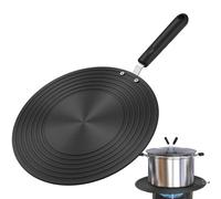 Convertitore per padella a induzione, piastra diffusore di calore, piastre adattatore per induzione, disco di protezione per pentole ispessito con manico, adattatore ergonomico di precisione per piano