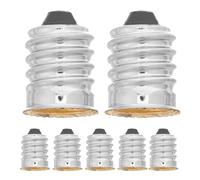 Convertitore Portalampada E14 a E12, 10 Pezzi in Rame Argento | Lampade e Led, Conversione senza Cablaggio, Profilo Compatto per Retrofit e Sostituzione